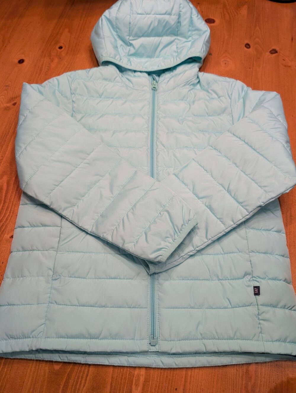 Gap Kids Light Weight Puffer Coat, Aqua, Girl's XL 12, NWOT
